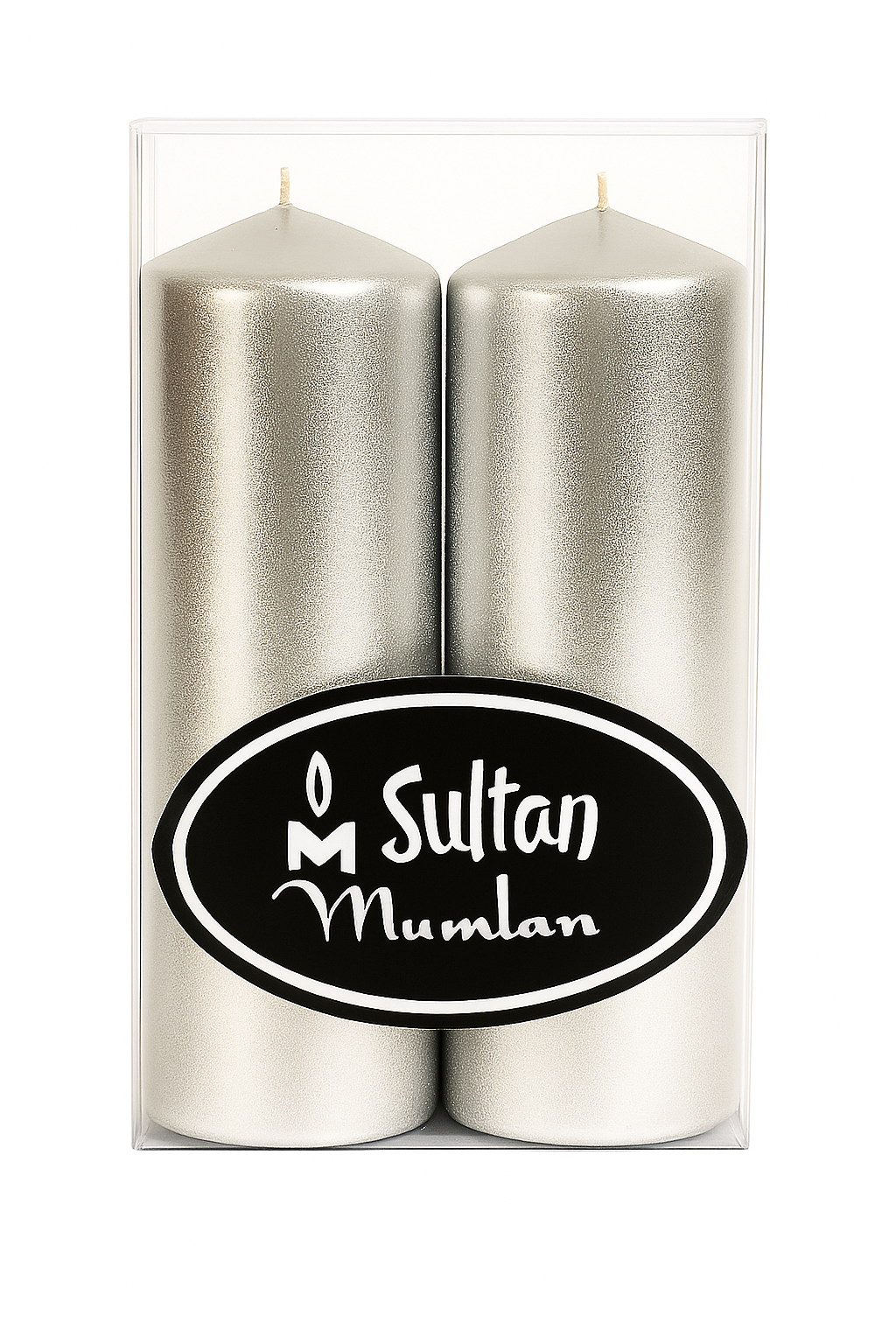 Yaldızlı Bar Mum 2’li Set