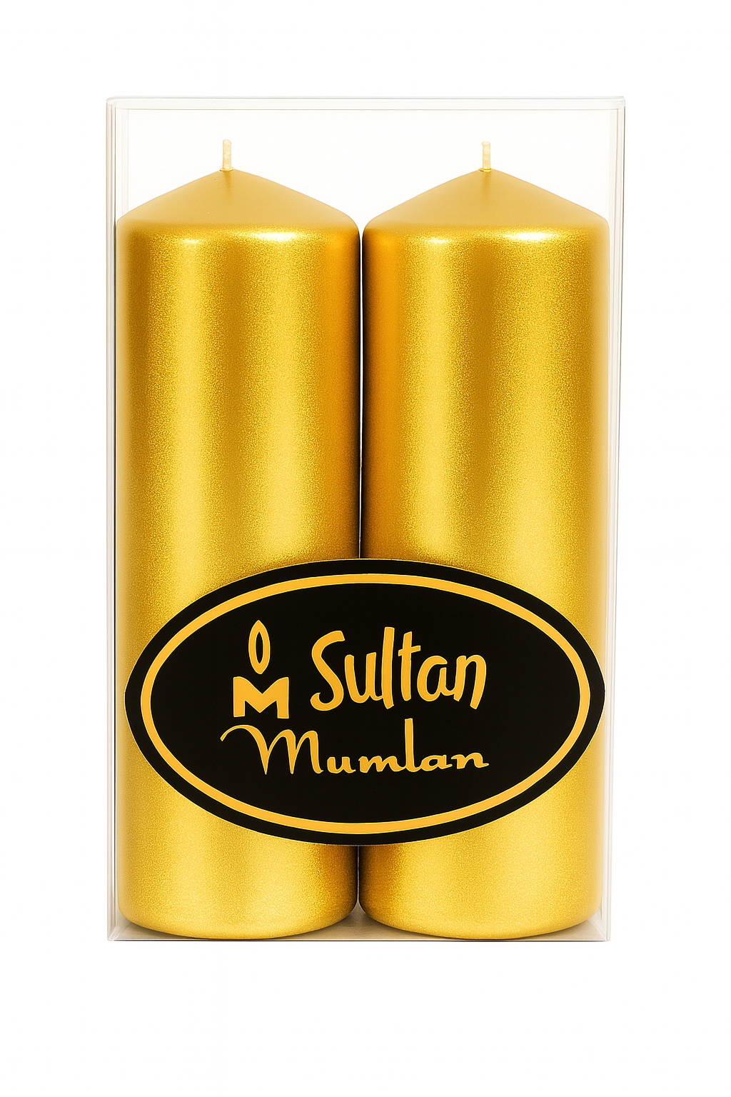 Yaldızlı Bar Mum 2’li Set