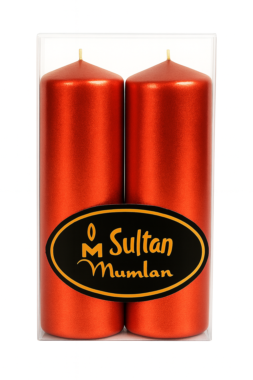 Yaldızlı Bar Mum 2’li Set