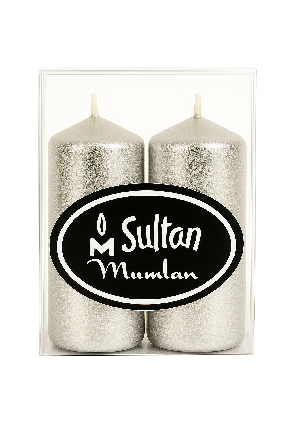 Yaldızlı Bar Mum 2’li Set