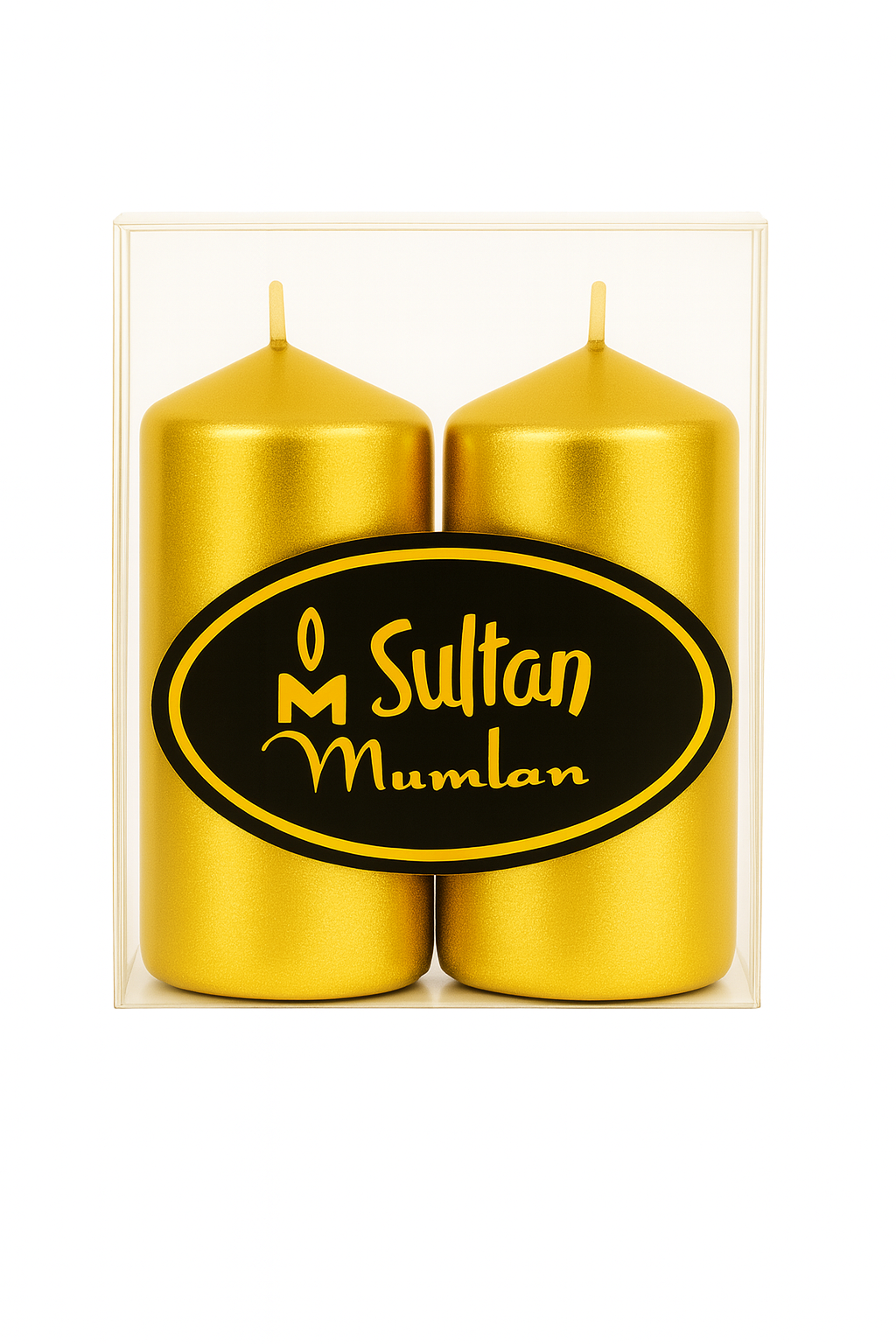 Yaldızlı Bar Mum 2’li Set