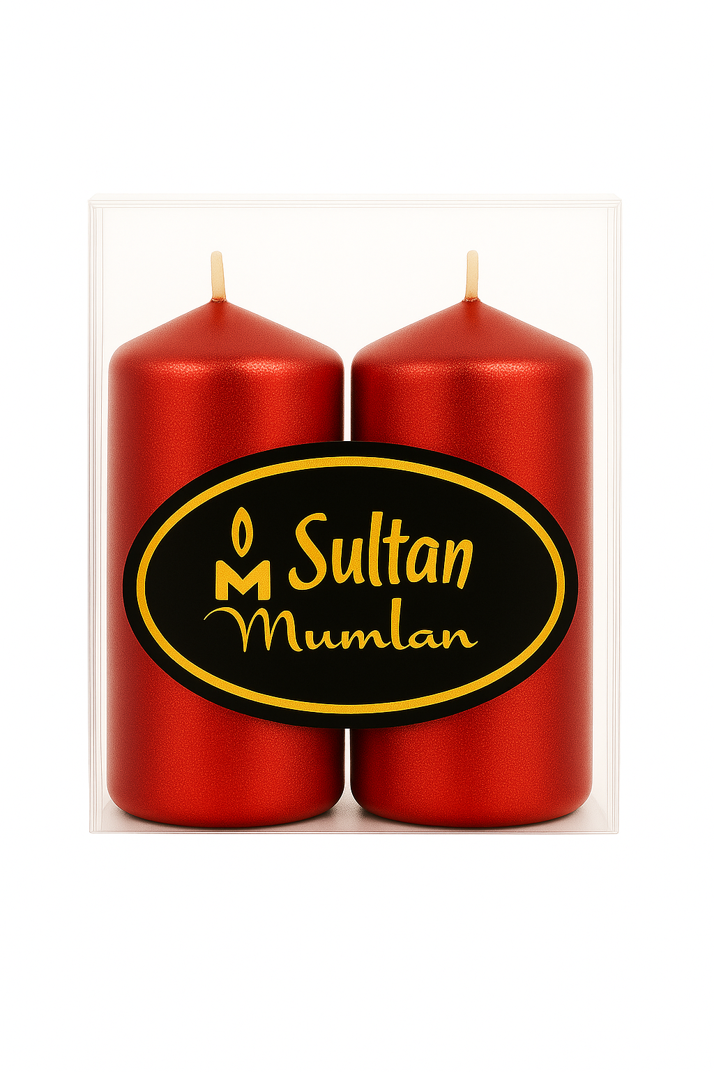 Yaldızlı Bar Mum 2’li Set